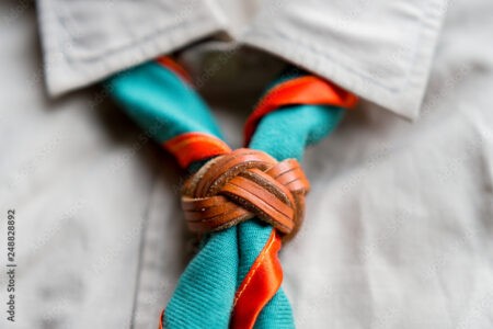 scout scarf and woggle . Concept is learning Scout subject.